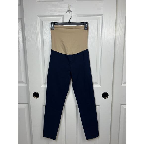 Motherhood Maternity Stretch Basic Layering Cropped Navy Legging Large - Picture 2 of 9
